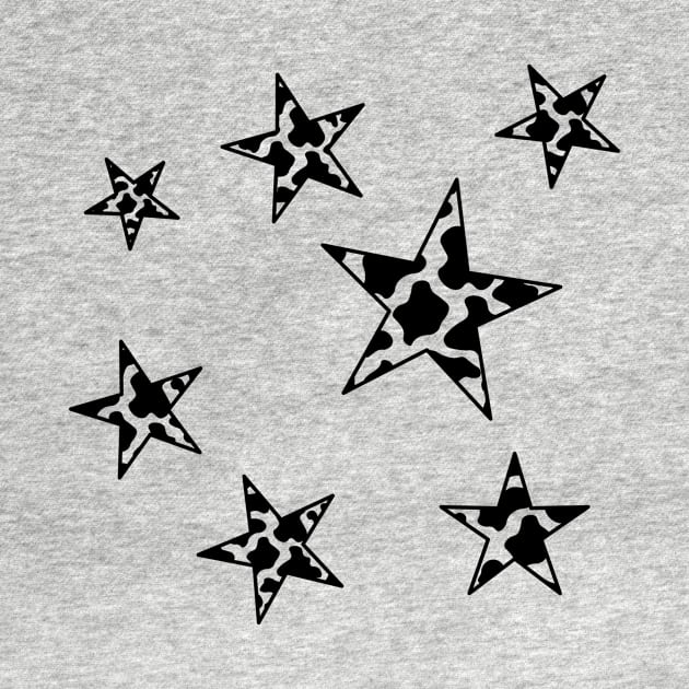 Black Cow Print Stars by sydneyurban